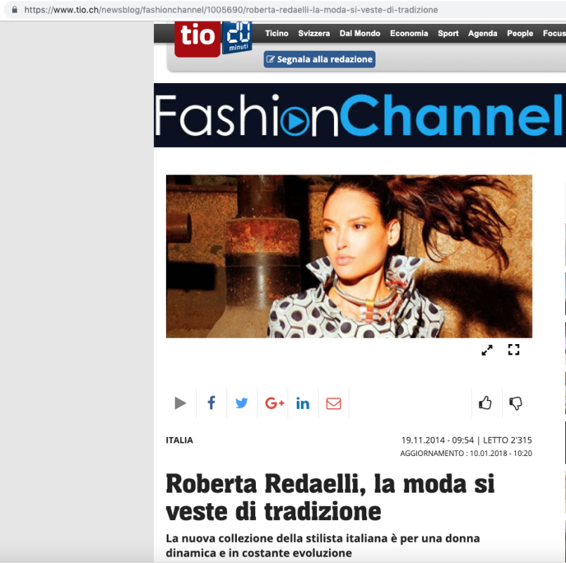 Tio 20 minuti 11 novembre 2014 Roberta Redaelli ai Tempi Moderni
