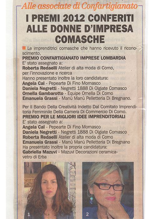 La Provincia di Como 11 Marzo 2012 Roberta Redaelli