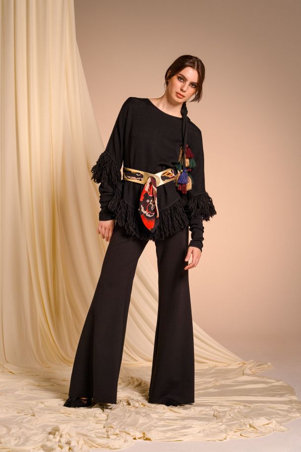 Roberta Redaelli fall winter 2025-26, APC159/2 Leather belt with eyelets and silk foulard oro