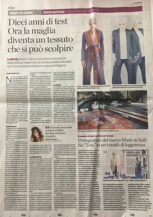 La Provincia di Como 10 Marzo 2018 Roberta Redaelli