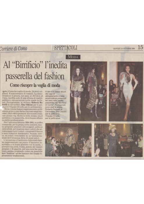 Corriere di Como 14 ottobre 2004