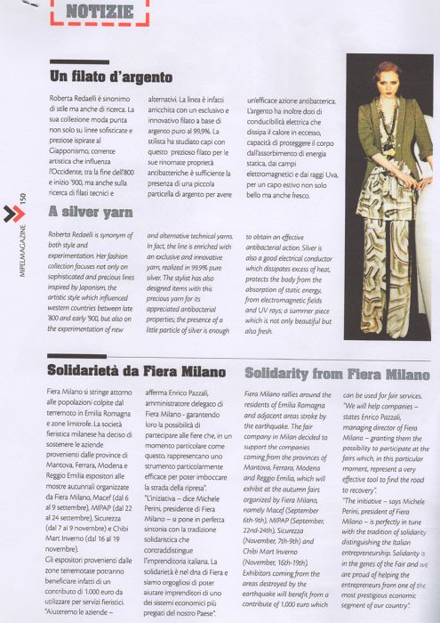 Mipel Magazine 2011 Roberta Redaelli e il filato d'argento