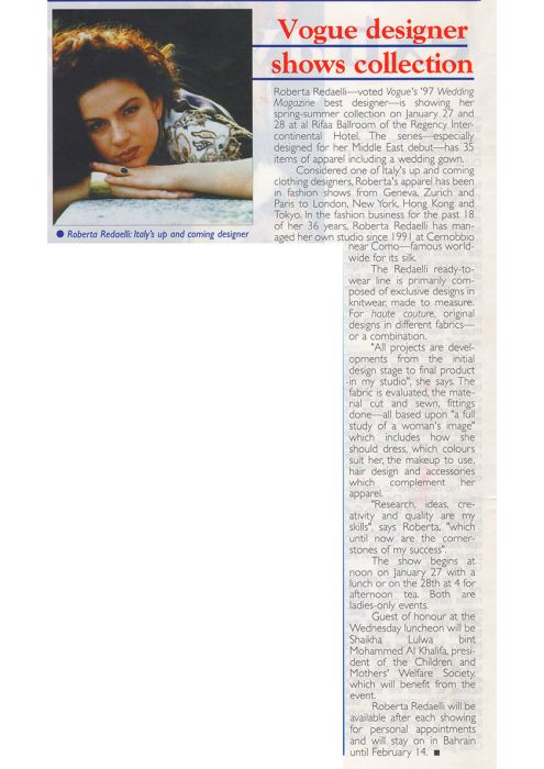 Bahrain This Month 1 gennaio 1999 Roberta Redaelli