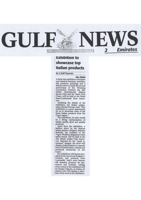 Gulf News 20 novembre 2000 Roberta Redaelli