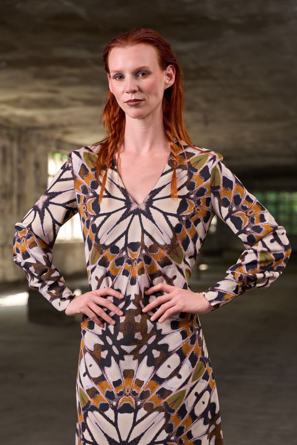 Roberta Redaelli AI 2026-27 PAPILIO, RD524 abito da sera con scollo a V e coulisse in verbania papilio