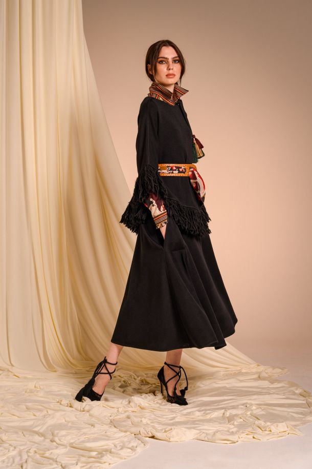 Roberta Redaelli fall winter 2025-26, R1354 knit circle skirt nera