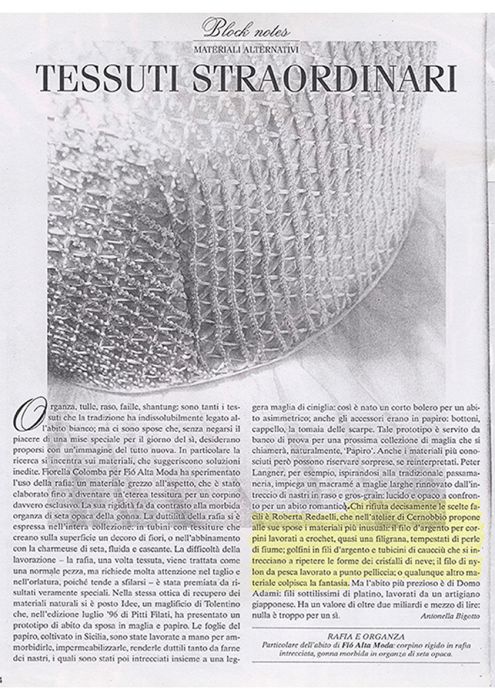 Vogue Sposa 1997 Roberta Redaelli