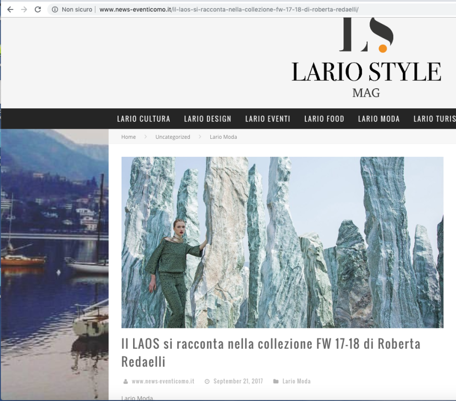 Lario Style Mag 21 settembre 2017 Roberta Redaelli ai L'Albero della Vita
