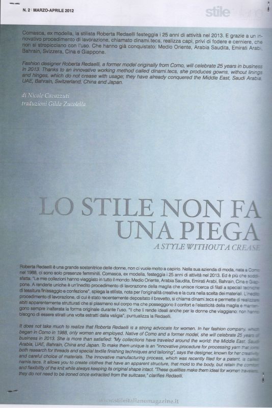 Stile Italiano Magazine Aprile 2012 Roberta Redaelli