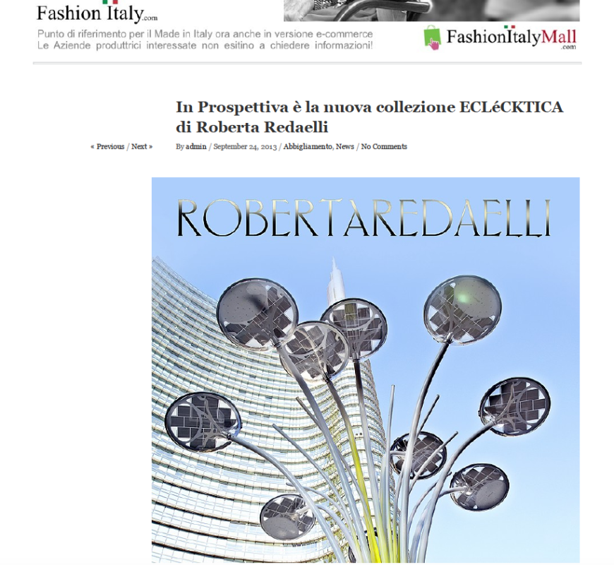 Fashion Italy 24 settembre 2013 Roberta Redaelli ai In Prospettiva